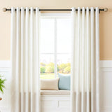 Wicker Weave Finial Extendable Curtain Rod Black 19MM (Hardware Included)
