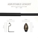 Manifesto Wooden Finial Extendable Curtain Rod Black 19MM (Hardware Included)