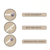 Handpainted Bloom Ceramic Finial Extendable Curtain Rod White 19MM (Hardware Included)