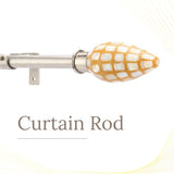 HoneyComb MOP Finial Extendable Curtain Rod SS 19MM (Hardware Included)