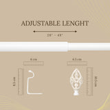 Baroque Wood Finial Extendable Curtain Rod White 25MM (Hardware Included)