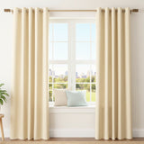Scarred Wood Finial Extendable Curtain Rod Beige 19MM (Hardware Included)