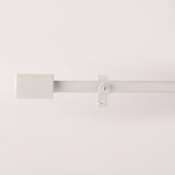 WHITE MATTE FINIAL EXTENDABLE CURTAIN ROD WHITE 19MM (HARDWARE INCLUDED)