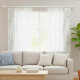 PERFORATED WHITE METAL FINIAL EXTENDABLE CURTAIN ROD WHITE 19MM (HARDWARE INCLUDED)