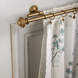 TYPHO GOLD METAL FINIAL EXTENDABLE DOUBLE CURTAIN ROD GOLD 19MM (HARDWARE INCLUDED)