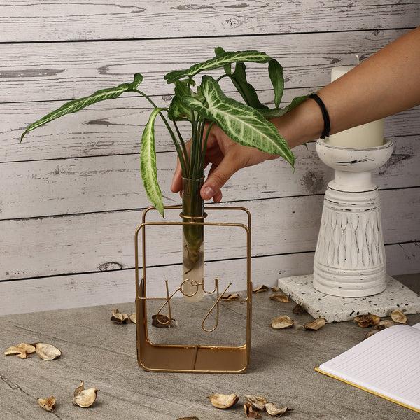 Joy Testube Planter- Gold