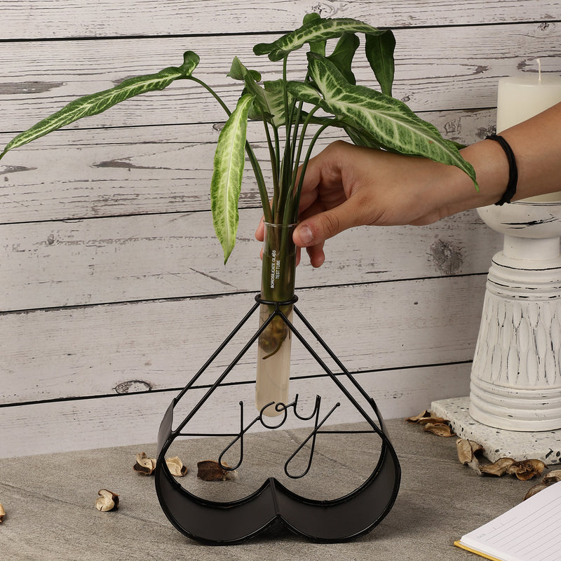 Joy Testube Planter- Black