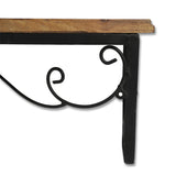 Wooden Shelf With Iron Frame