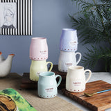 Ceramic Pastel Coffee Mugs- Set of 6