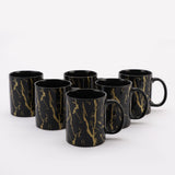 Ceramic Baroque Coffee Mug - Set  Of 6