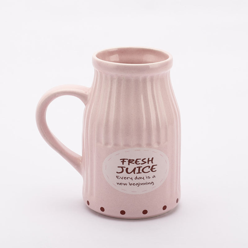 Ceramic Large Juice Mug- Pink