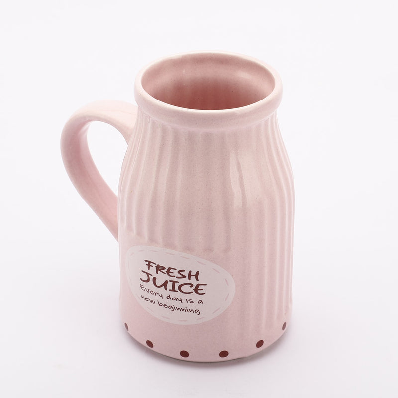 Ceramic Large Juice Mug- Pink