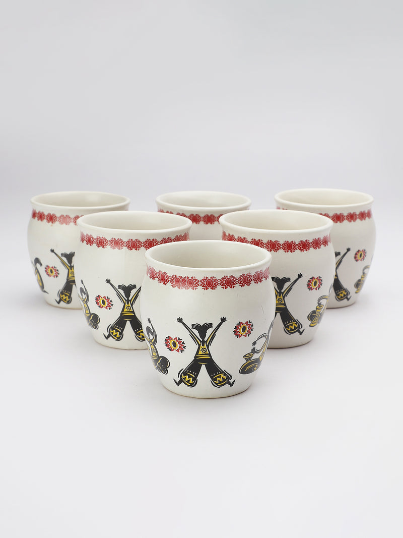 Ceramic Kullad- Tribal(Set of 6)