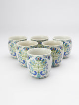 Ceramic Kullad- Floral(Set of 6)