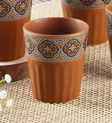 Ceramic Mandana Art Kullad- Brown (Set of 6)