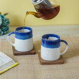 Blue Glazed ceramic Mug Set of 2