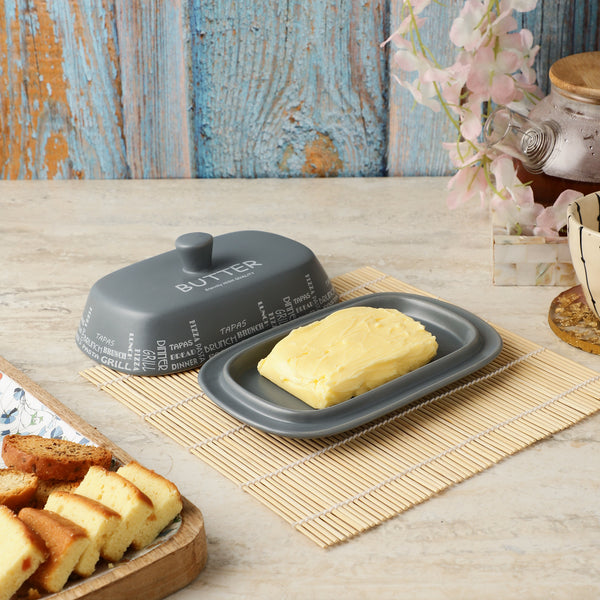 Grey Ceramic Butter Dish