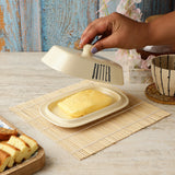 Beige Ceramic Butter Dish