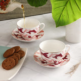 Ceramic Bird Cup & Saucer- Set of 2