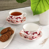 Ceramic Bird Cup & Saucer- Set of 2