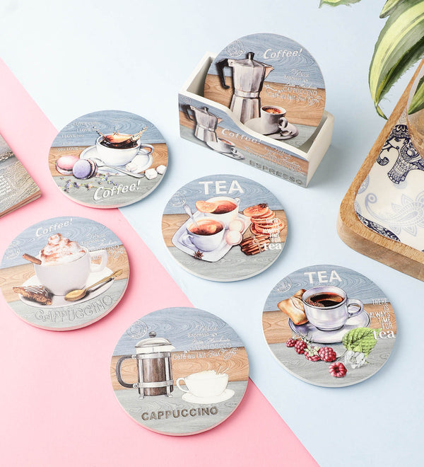 Graphic Tea Coaster - Set of 6