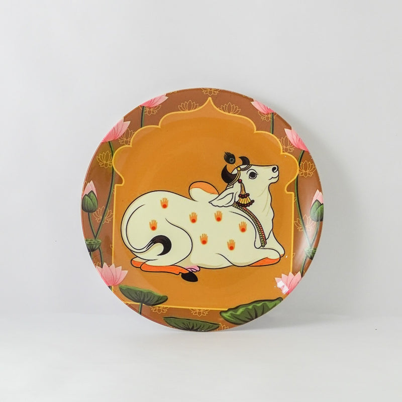 Orange Cow Wall Plate