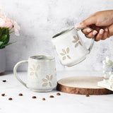 Ceramic Glazed Petal Mug- Set of 2 (Medium)