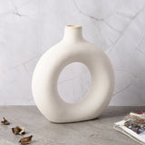 Ceramic Donut Vase- White (Large)