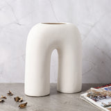 Ceramic Contemporary Vase- White (Large)