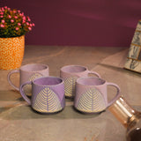 Ceramic Matte Leaf Cups (Grey)