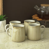 Two-Tone Striped Ceramic Mug