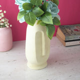 Ceramic Face Vase- Beige