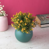 Modern Globe Ceramic Vase- Green