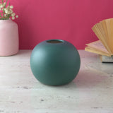 Modern Globe Ceramic Vase- Green