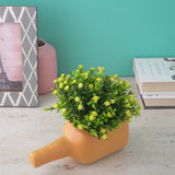 Yellow Slanting Bottle Planter