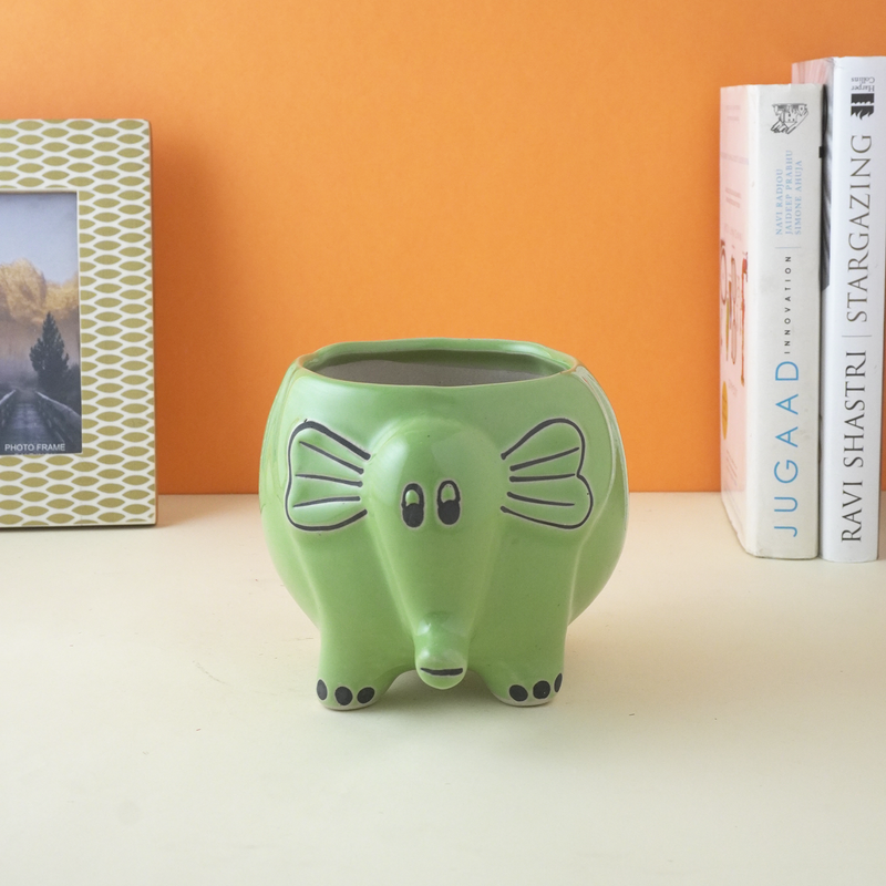 Green Jumbo Ceramic Planter