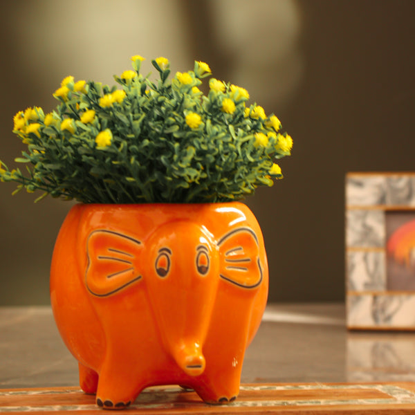 Orange Jumbo Cramic Planter