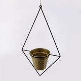 Metal Gold Pot Hanging Planter