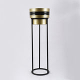 Metal Gold Black Planter With Stand- M