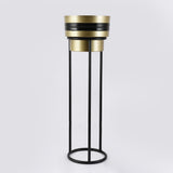 Metal Gold Black Planter With Stand- M