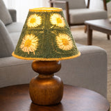 Decorative Wooden Base Table Lamp with Lampshade – Modern Bedside Light for Home & Office(Bulb Included)