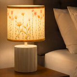 Modern Bedside Metal Table Lamp with Lampshade - Light for Bedroom, Living Room & Office (Bulb Included)