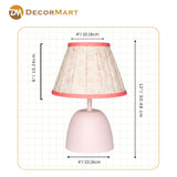 Modern Bedside Metal Table Lamp with Lampshade - Light for Bedroom, Living Room & Office (Bulb Included)