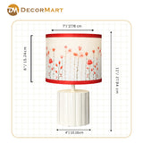 Modern Bedside Metal Table Lamp with Lampshade - Light for Bedroom, Living Room & Office (Bulb Included)