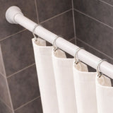 Extendable Metal Curtain Tension Rod – No Drill Spring Loaded Anti-Skid Rod