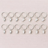 Metal Curtain Rings with Clips – Heavy Duty Rustproof Curtain Hooks for Smooth Sliding Drapes