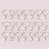 Metal Curtain Rings with Clips – Heavy Duty Rustproof Curtain Hooks for Smooth Sliding Drapes