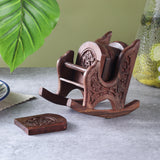 Wooden Rocking Chair Coaster- Set of 6