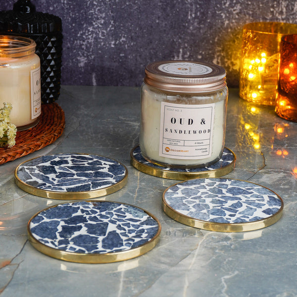 Ceramic Candlelit Coasters Gift Hamper