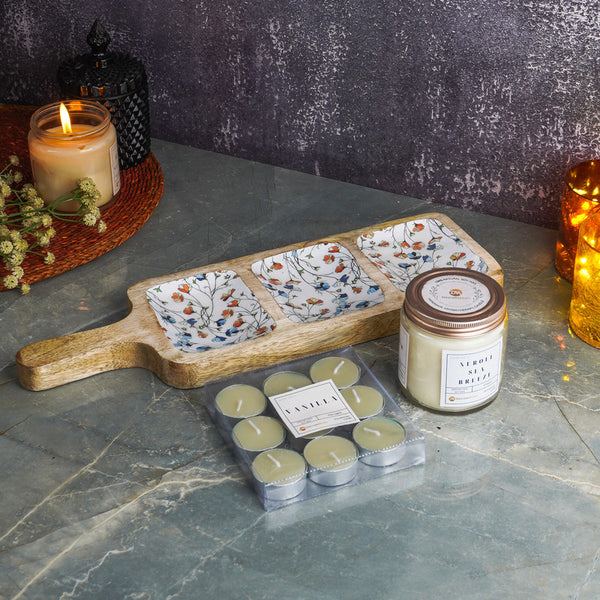 Monochrome Platter and Candle Gift Hamper